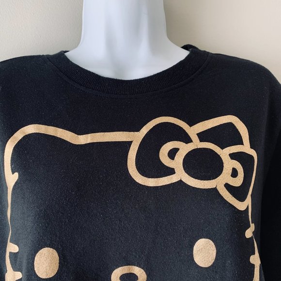 SANRIO Hello Kitty black & gold sweatshirt size M - Picture 4 of 7